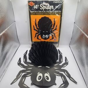 1992 Beistle Halloween Spider Decoration 14" Folding Decor -Great condition